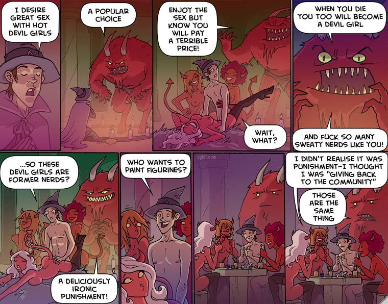 How the trans community really works (oglaf.com)

seriously, so many nerdy hot girls.