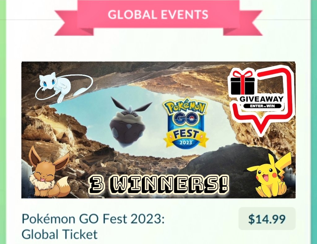 🚨 Giveaway Alert 🚨

Just wanted to thank everyone for helping me reach 5,000 followers! 🥳

You're all truly amazing and so supportive, so I wanted to giveaway 3 #PokemonGOFest2023 Global Tickets 🎟 ❤️ 

Just Like the post, Retweet and comment down below your favorite Pokémon