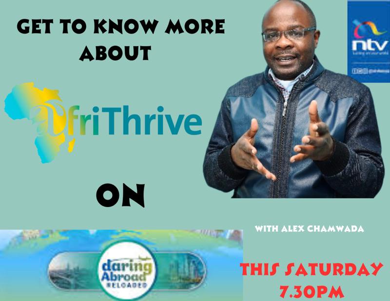 afrithrive's tweet photo. Tonight on Ntv Kenya, Alex Chamwada OGW, MBS features AfriThrive Founders Charles Choti and Dr. Truphena Choti on #DaringAbroad: https://t.co/Fr4ncxVbgX https://t.co/dKeFdERbwP