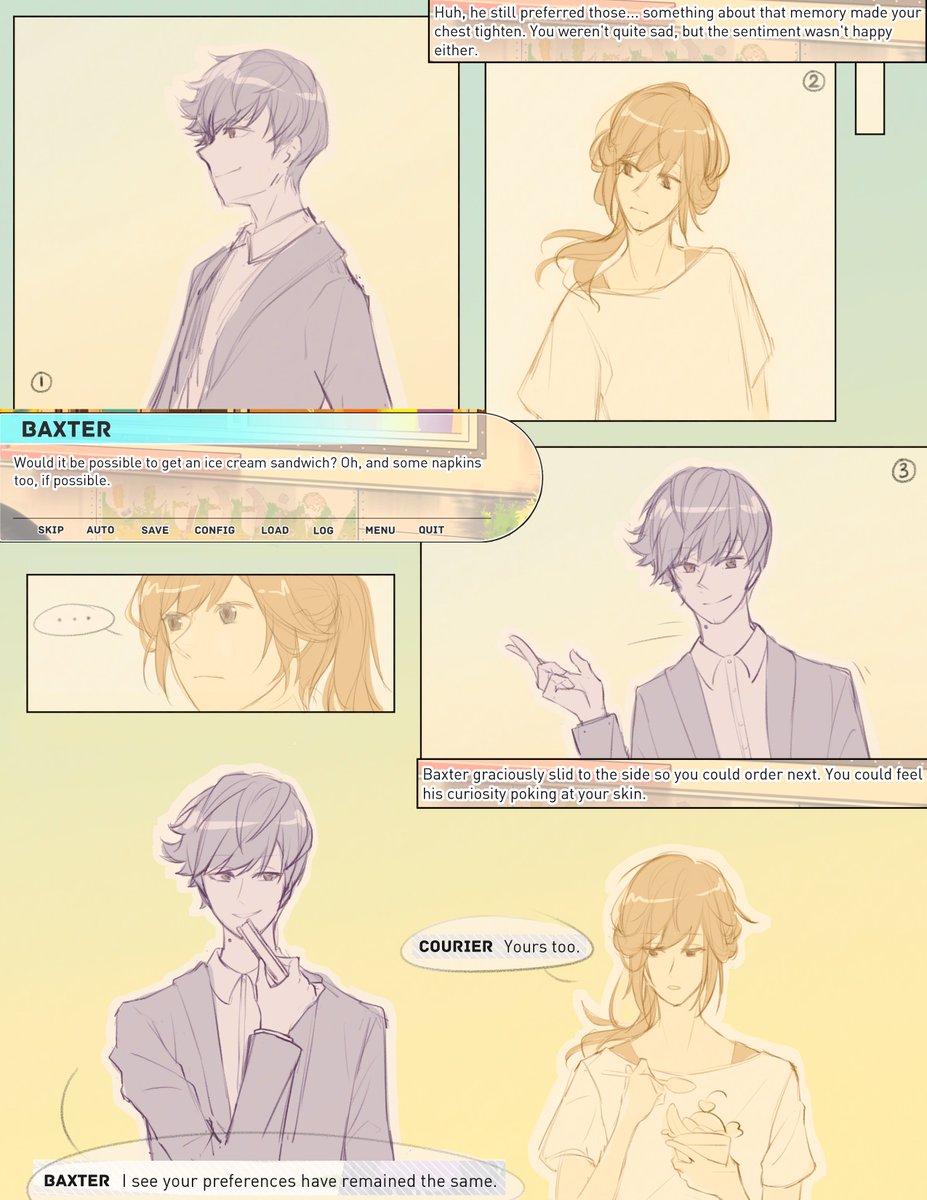 ruyikan's tweet image. Reposting this doodle now that its not the middle of the night and I've had a chance to fix some things LOL

I love how the entire epilogue feels like a nostalgia trip with all these little moments 🥹🥹 #OurLifeBeginningsAndAlways #baxterward