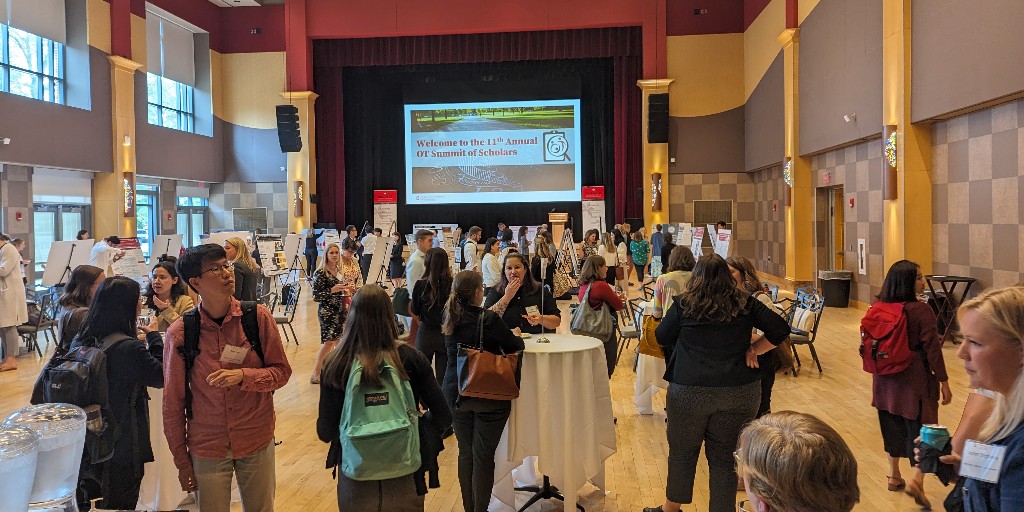 osuhrs's tweet photo. An outstanding day at the 11th Annual OT Summit of Scholars!
✔️Research Innovations/Ignite presentations
✔️MR3 Network sharing actions steps to improve DEI
✔️Short paper presentations
✔️CART sessions
✔️Works in progress
✔️Research poster reception
#OTsummit https://t.co/gtCtSYGcSM