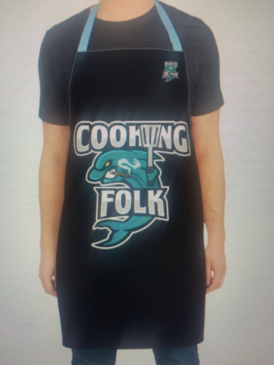 thefinstailgate's tweet image. New on TFTGnetwork.com @Comgetsome1 aka Rabid Dolphin “Cooking Folk” Apron #FinsUp #PhinsUp