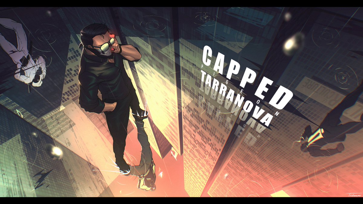 tristonaless's tweet image. “THE DROP” //

starting off with a bang and a long overdue pigeon :D - inspired by the incredible cinematic eye of mr.capped himself. started as a little doodle but ended up being one of my favorite pieces ive done - as usual ty for taking a gander c: