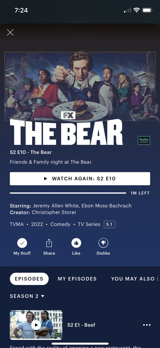 Finished season 2 of The Bear and holy shit this is easily the best show of the 2020s
