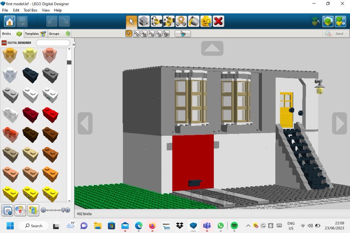 LegoRamiz's tweet photo. Here’s the construction of the LEGO house (MOC) in the program LEGO Digital Designer. It’s a work in progress but don’t worry folks it’ll be done soon! #legocity #legocityupdateshow #house #legohouse #legobuilding #legomoc https://t.co/VzeCshbUQT