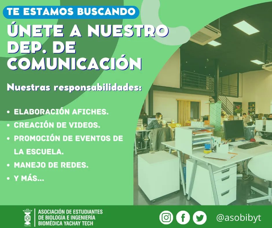 asobibyt's tweet photo. 👉🏼Quieres desarrollar tus habilidades de comunicación y publicitarias? 🗣️🗞️

🛑El departamento de comunicación de la ASOBIB-YT te esta buscando🛑
✨Únete a nuestro equipo✨ 
Esta es tu oportunidad para desarrollar tus habilidades en:
-Community manager 📲
-Creación Audiovisual ⏯️ https://t.co/kbyYI6xEvv