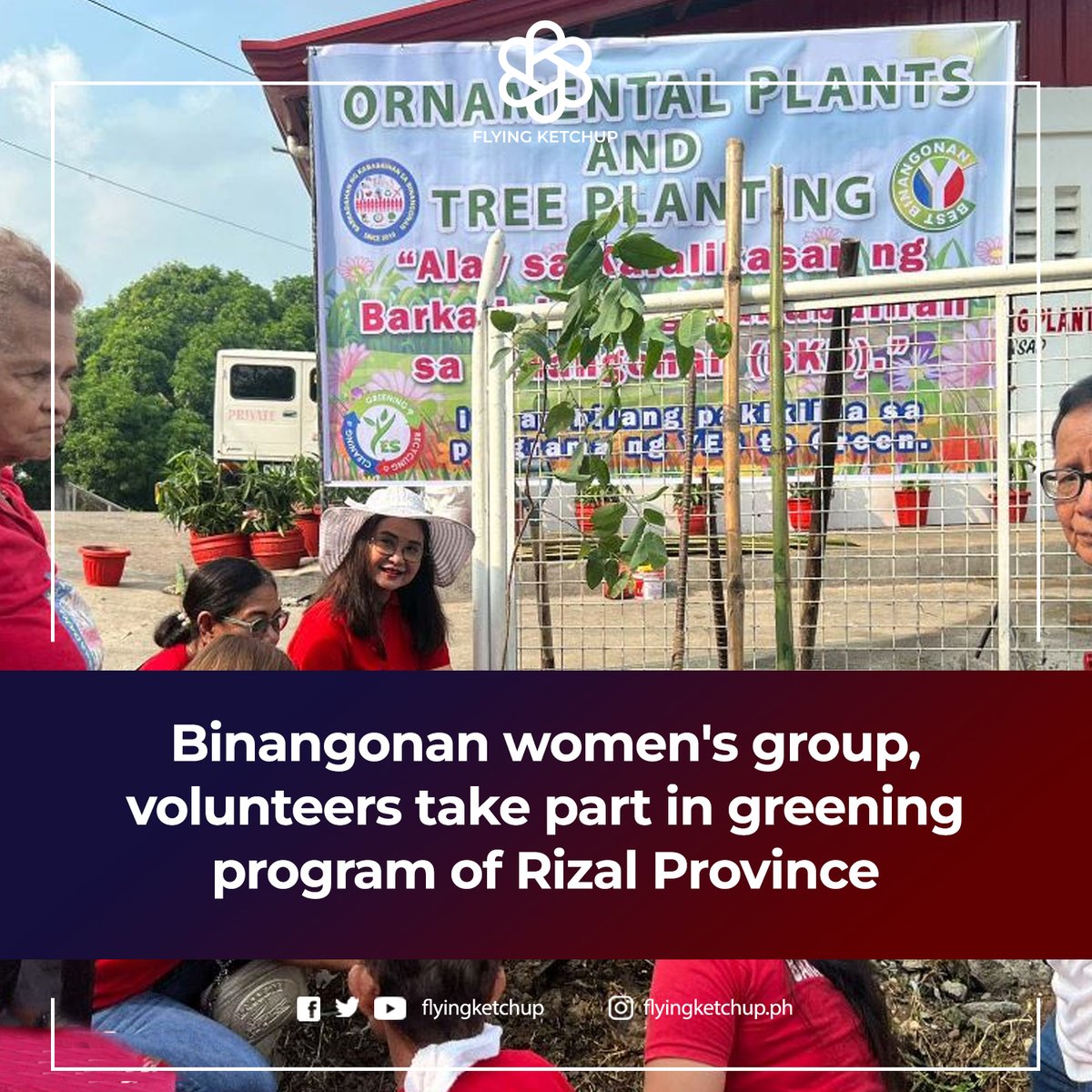 Binangonan women's group, volunteers take part in greening program of Rizal Province!

READ MORE: rb.gy/zq2fz

#FlyingKetchup #GoingGreen