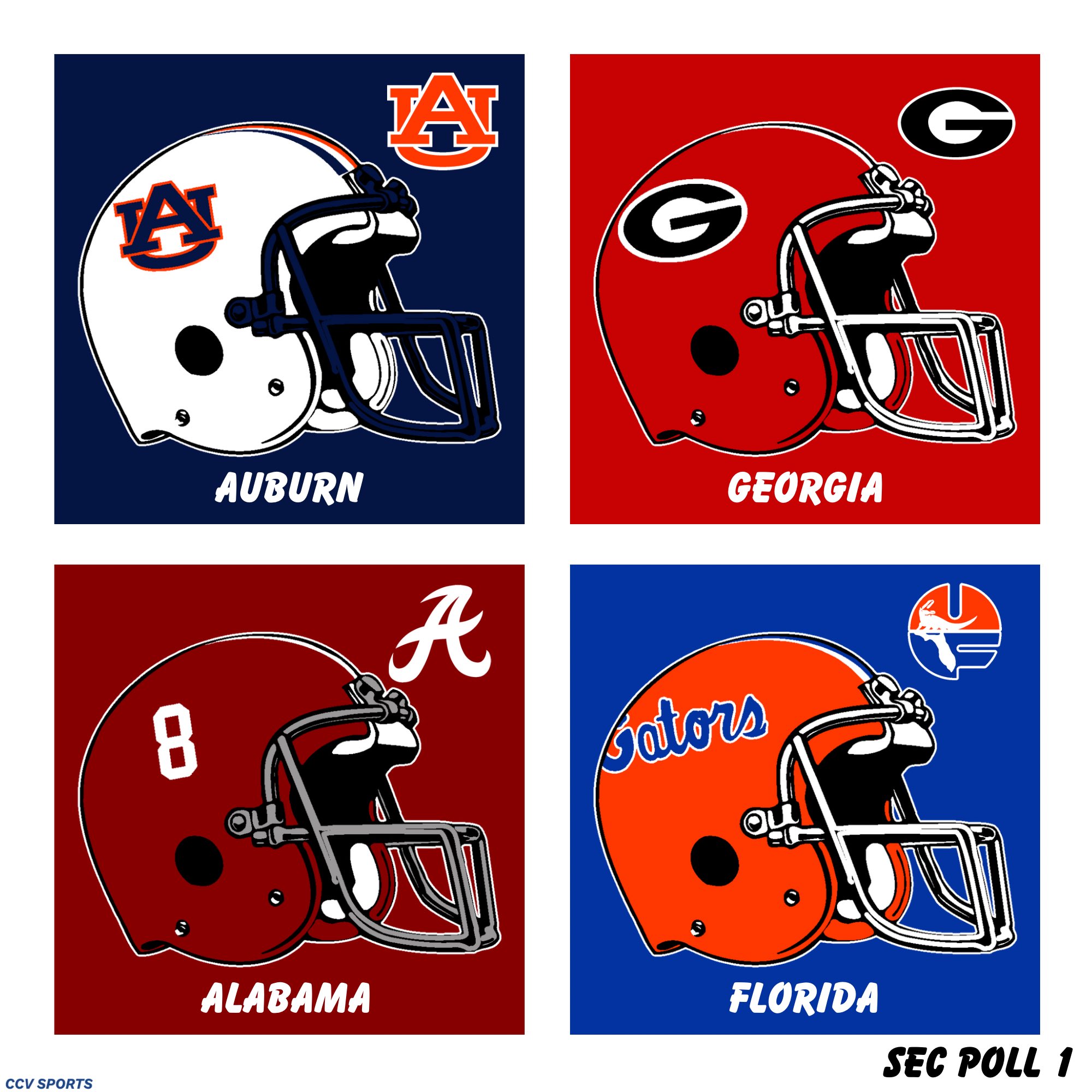CCV Sports on Twitter "1987 NCAA Helmet Tournament. SEC Poll 1, who