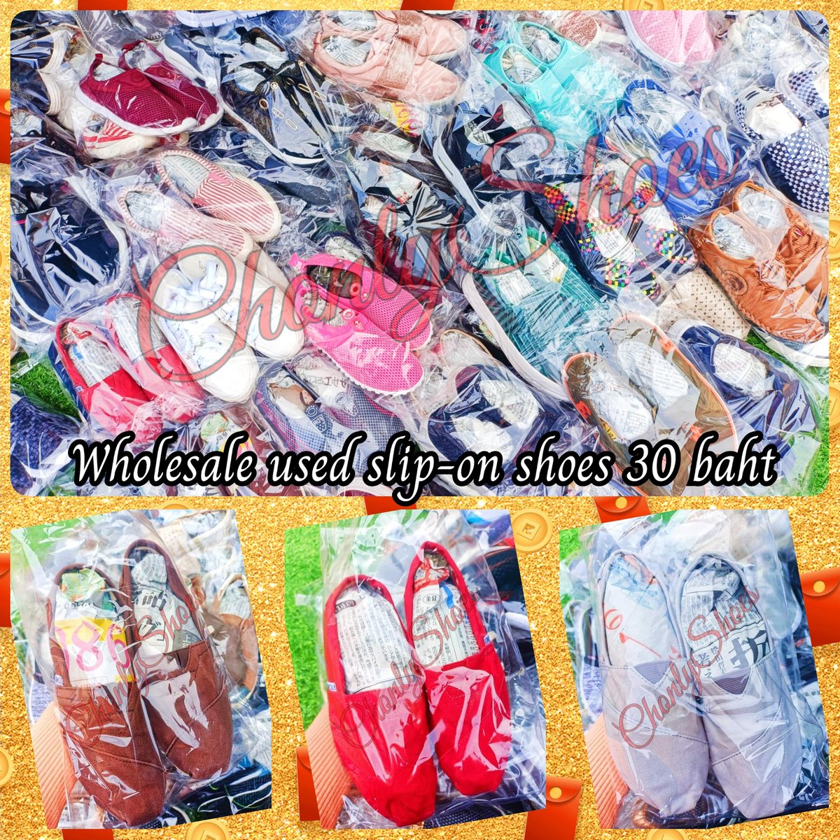 chonlyshoes1's tweet photo. 👟Wholesale used slip on shoes 30 baht. Products grade A good condition and clean, few flaws. The product is a women's size. From the normal price of 45-60 baht per pair. Products ready to sell every pair.🎁

#usedshoeswholesale #usedshoes #secondhandshoes #chonlyshoes https://t.co/9QC8PeRgZ6