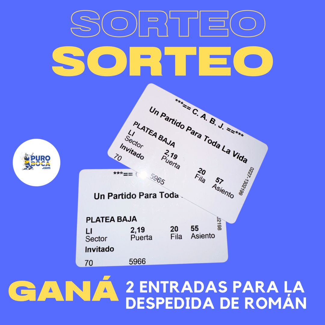 purobocaok's tweet image. 🤩 ¿Querés ir a la despedida de Román?

🎟️ No podés perderte este SORTEO de 2 ENTRADAS para estar en la Bombonera.

🤔 ¿Qué tenés que hacer?

1. Seguirnos en Twitter e Instagram (@purobocaok)

2. Mencionar a dos amigos

3. Darle ❤️ y RT a este tweet 

🙌🏽 ¡Suerte! 💙💛💙