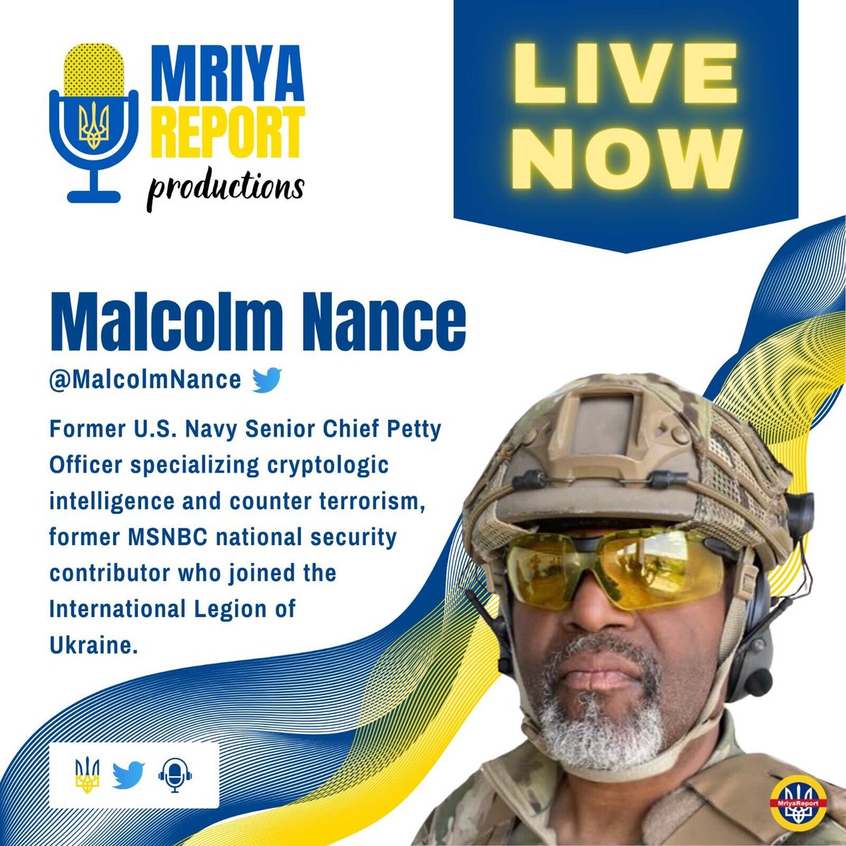 MriyaReport's tweet photo. 🇺🇦✨LIVE NOW✨🇺🇦 
with our very Special Guest @MalcolmNance on the @MriyaReport. Come join us on this exciting evening to look at #Ukrainian advance and a potential #coup in Russia! 
#Ukraine #Prigozhin #RostovOnDon #Counteroffensive #F16 @YAmzallagh @AlGGDirect @ChuckPfarrer https://t.co/xbmCFSPvaO