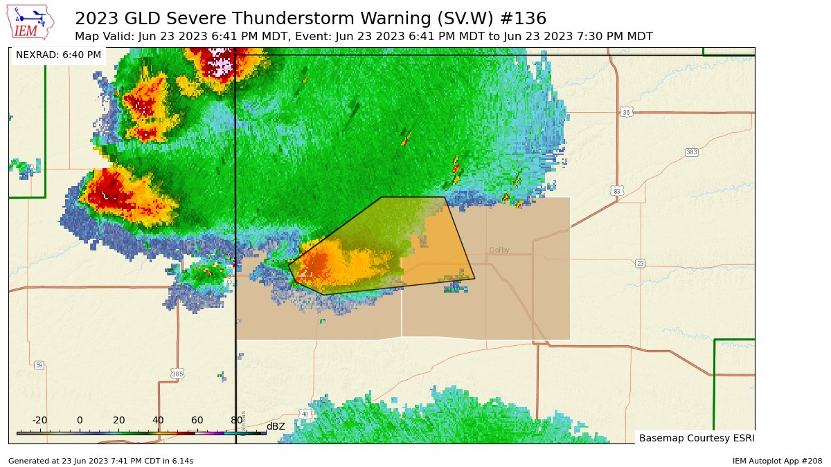Severe Weather Alerts on Twitter "GLD issues Severe Thunderstorm