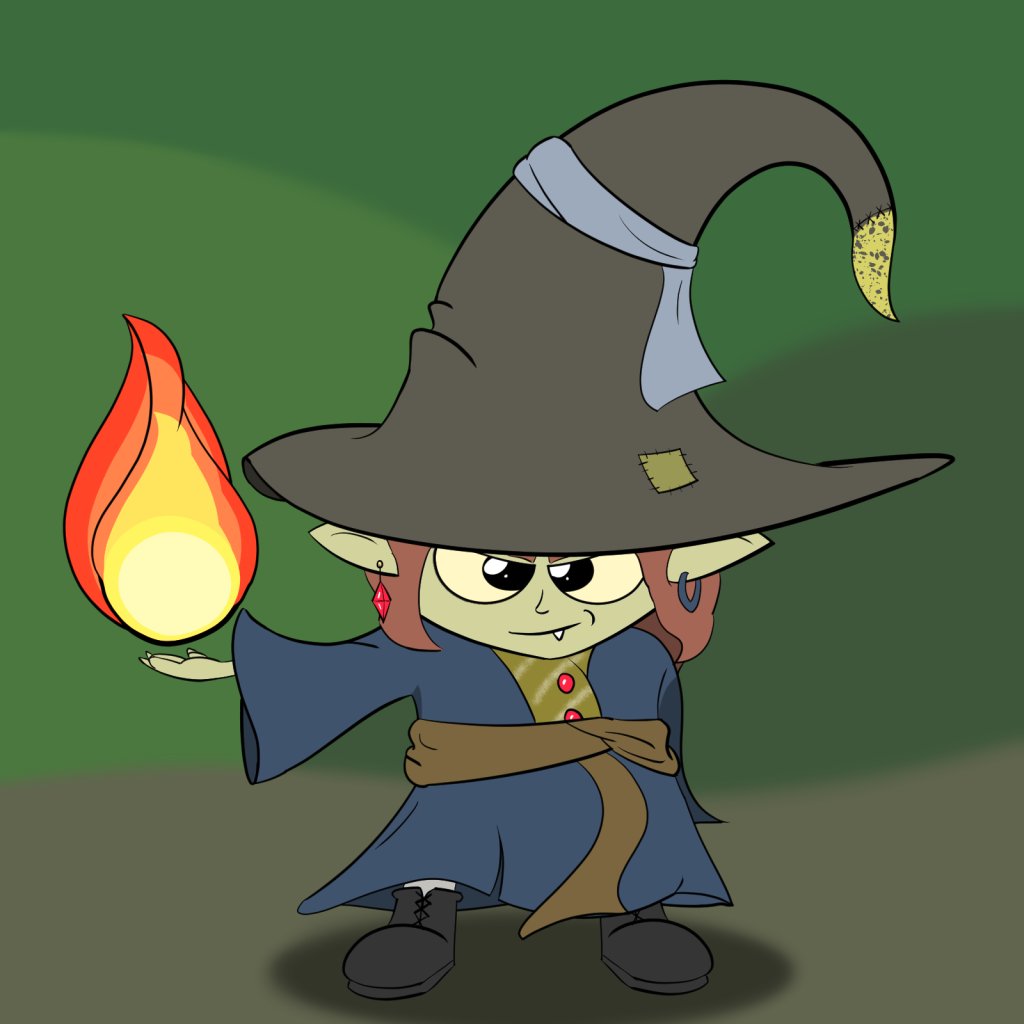 srandevent's tweet photo. Scribble Support 62! #ScribbleSupport Prompt: proud witch young. I drew a goblin witchling! https://t.co/qlCyhna4Nj