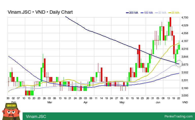 PenkeInvesting's tweet image. I found you a Golden Cross on the daily chart of Vinam.JSC.

 $cvn #cvn #GoldenCross #bullish #vn #hstc

penketrading.com/symbols/CVN.VN/