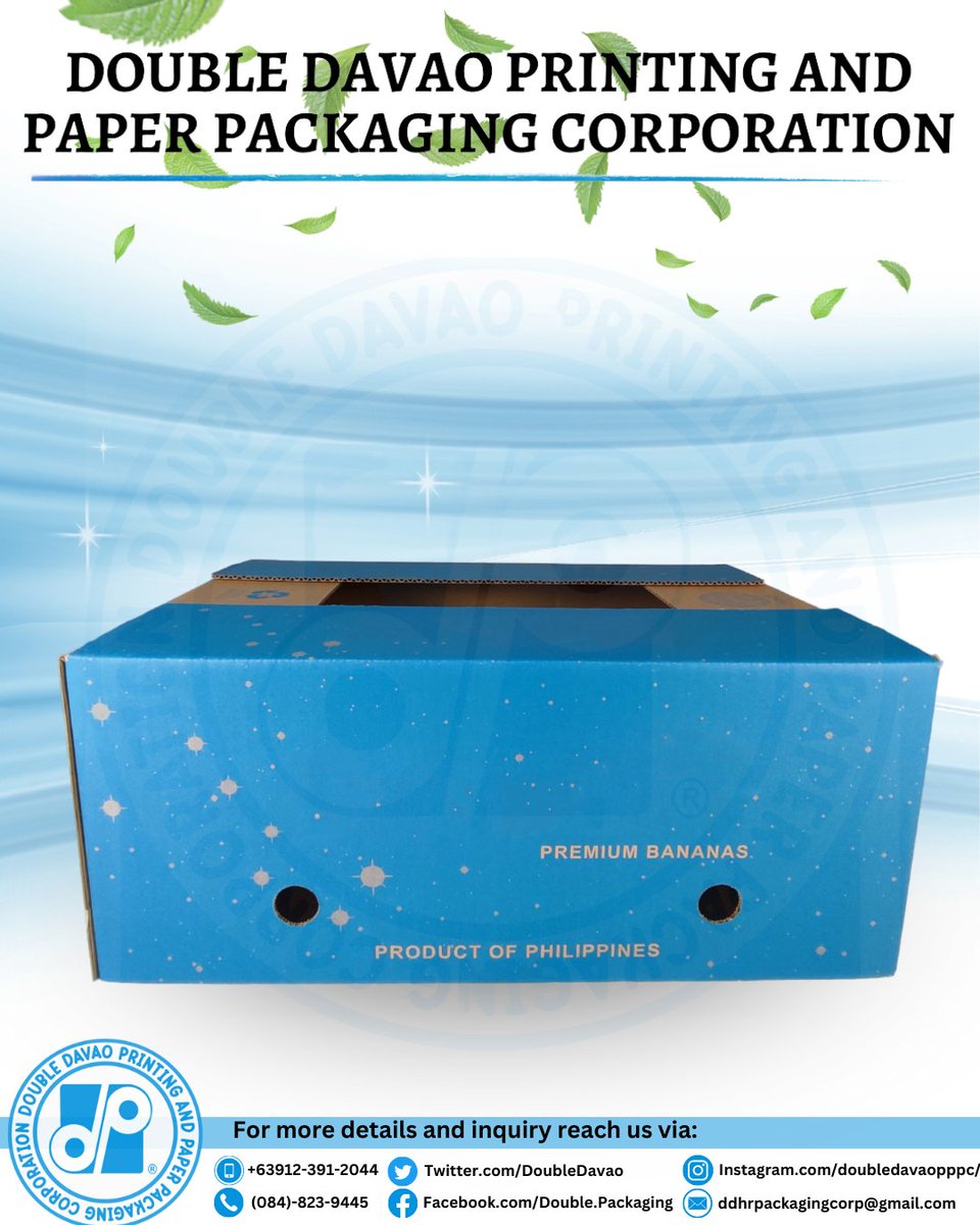 DoubleDavao's tweet photo. Packaging serves more than one purpose. It's a unique chance to promote your company and build relationships with customers.

For more details and inquiry contact us:

+63912-391-2044
(084)-823-9445
Email: ddhrpackagingcorp@gmail.com
#DoubleDavao #CorrugatedBox  #Manufacturer https://t.co/XZZhvD63b1