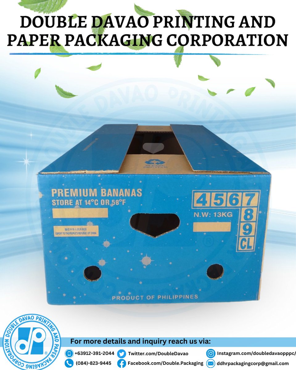 DoubleDavao's tweet photo. Packaging serves more than one purpose. It's a unique chance to promote your company and build relationships with customers.

For more details and inquiry contact us:

+63912-391-2044
(084)-823-9445
Email: ddhrpackagingcorp@gmail.com
#DoubleDavao #CorrugatedBox  #Manufacturer https://t.co/XZZhvD63b1