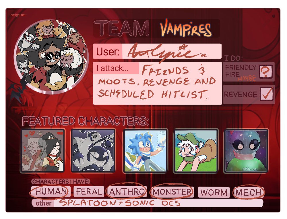 annpluma's tweet photo. #artfight2023  Teams have been revealed! What team are you guys gonna be? https://t.co/yUXxgArVkU