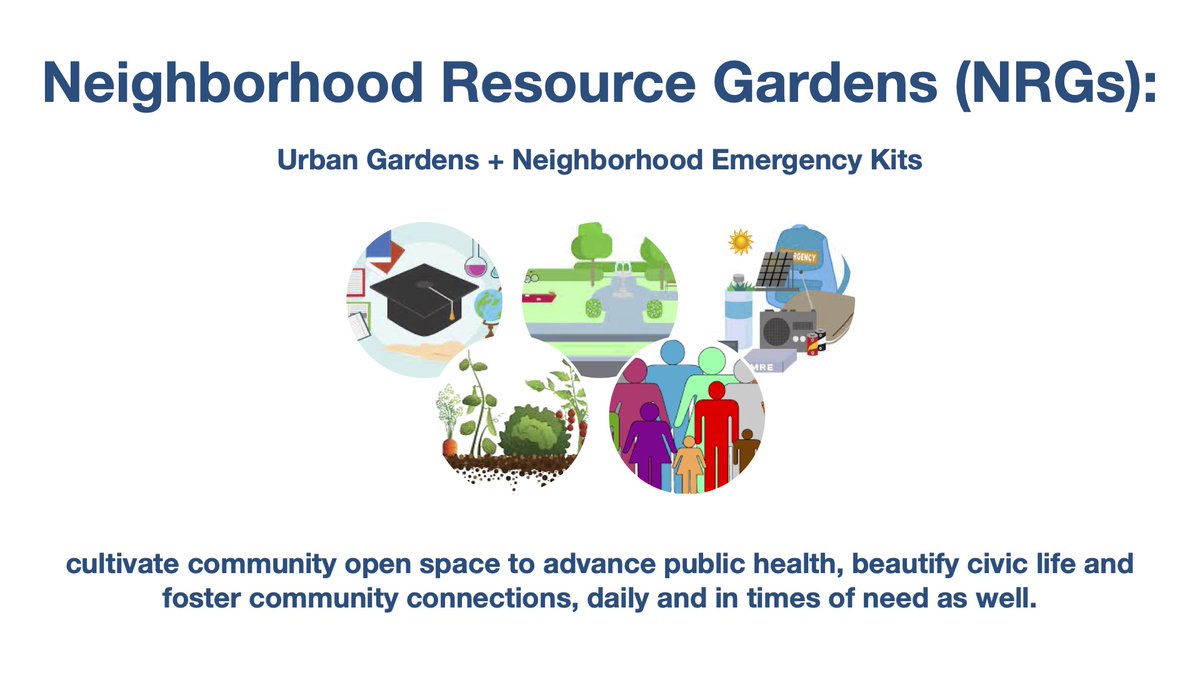 unycyn's tweet photo. Pt. 1/4

We have updates for the Neighborhood Resource Garden (NRG) (https://t.co/9UA4zhFv9C) program! TLDR: read through this thread for our revamped deck and important links below: 

#communityopenspaces #urbangardens #neighborhoodemergencykits #disasterrelief #civicresource https://t.co/yZMVOgdo4G