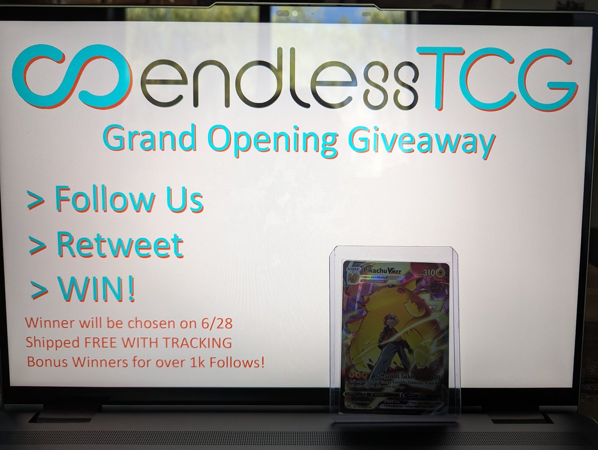 We've heard people have had bad experiences with #Pokemon giveaways, we want to change that!

We're opening soon online and in Vegas!

This is our 1st #giveaway.  Pikachu is guaranteed, but if we can get over 1k follows to start, we'll giveaway a 30 packs to additional winners!