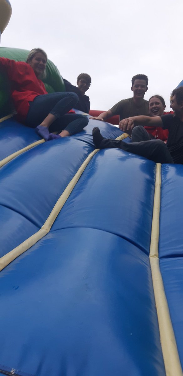 The Strawberry team testing out the bouncy castle for tomorrow's Open House!  (June 24th) 10am-2pm
Thanks to <a href="/GayLeaFoodsCoop/">Gay Lea Foods</a> Hewitt's in Hagersville, <a href="/OntarioDairy/">Ontario Dairy</a> and Norfolk Milk producers for the giveaways
