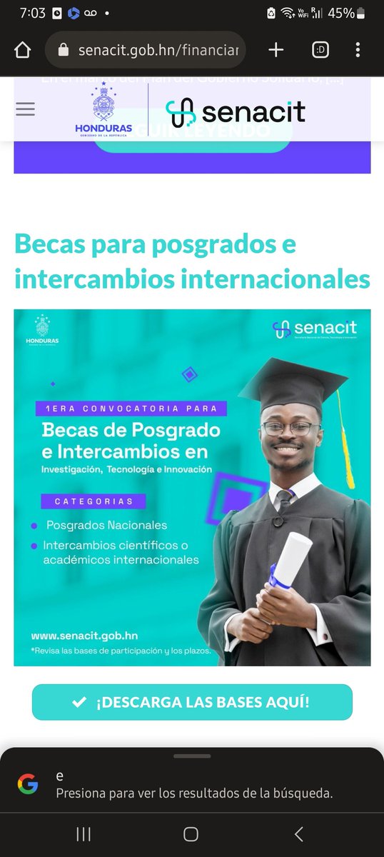 Abierta la convocatoria de becas de posgrados e intercambios internacionales de SENACIT HONDURAS. Revisa las Bases, aplica y comparte. m.facebook.com/story.php?stor…