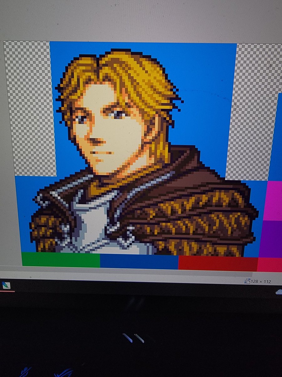 //Once again I re-emerge from real life. Hope everyone is doing well.

Just thought I'd post this. A Fire Emblem style pixel art of Asher that I made today.

Toodles.