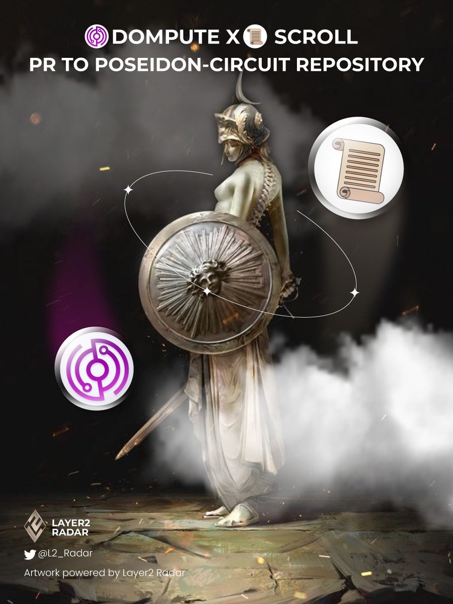 🚨 Big news 🚨

📜 <a href="/Scroll_ZKP/">Scroll</a> partners with <a href="/dompute/">Dompute</a>

⚙️ #Poseidon is a game-changer for #Scroll's ZK proof solution.

Thanks to #Dompute's support, circuit synthesis time reduced by 99%, from 158s to 1.8% 🚀

Mainnet is coming! Thoughts on Scroll's preparation? 👀

#L2_Radar