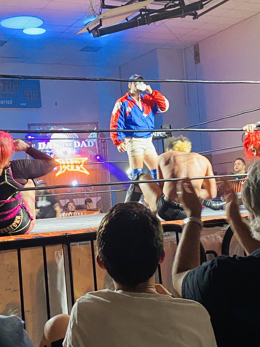 LA_Greatest's tweet photo. More from the gauntlet shoutout to Dan the Dad for knowing his Indiana Jones as every dad should ☕️ also not sure why the last photo cracks me up so much but it does 😂 no more pics from this match though I’m trying to pretend Chambers winning was a bad dream 😑 #RevolverDESTINY https://t.co/q8JDUyDCl6