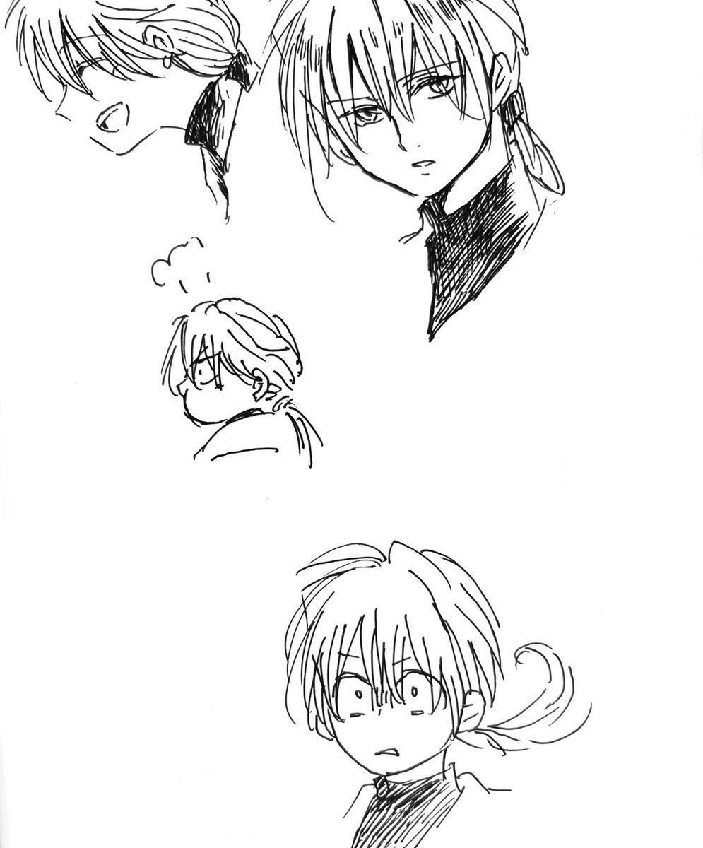 作業前の手慣らしに使われがちなリン（ボールペン画） https://t.co/oLK8YmeoRE