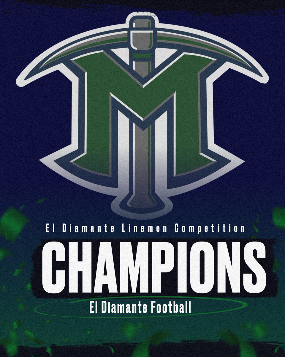 El Diamante Miners Football (@eldfootball) on Twitter photo El Diamante Football, Team A, won the 2023 El Diamante Football Linemen Competition.  #ElDFootball El Diamante Football, Team A, won the 2023 El Diamante Football Linemen Competition.  #ElDFootball
