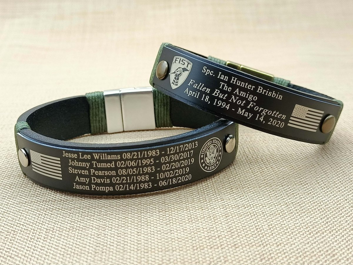 ozencS's tweet photo. Custom Military Bracelets -Til Valhalla Brothers https://t.co/AQJgea7BXp #leather #bracelet #military #militaryhero #blackmemorial #fallenbrothers #Soldiers #KIAbracelets https://t.co/6Rdg57kbku