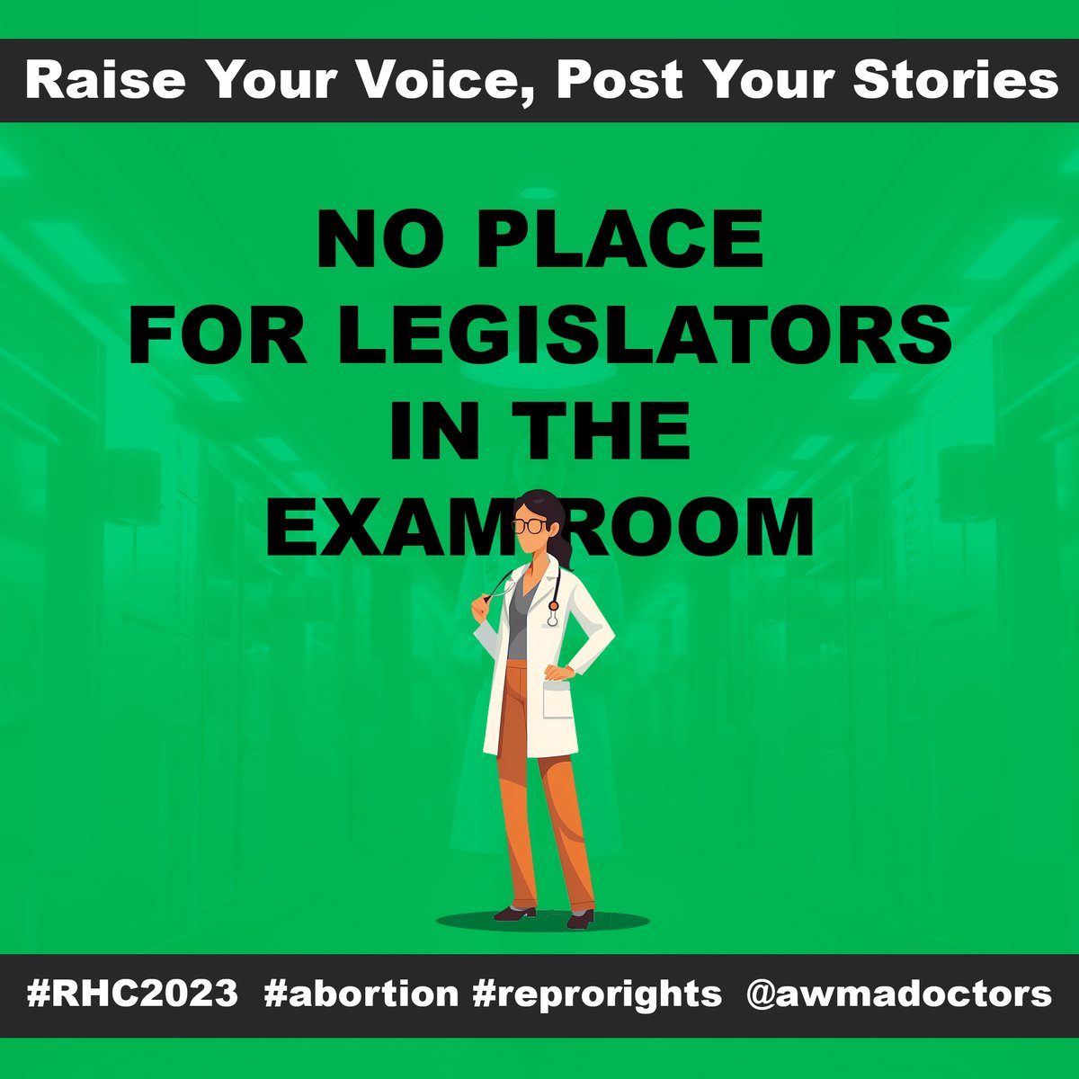 AMWADoctors's tweet image. Today is our day of action! Usher in a New Era for Reproductive Healthcare! Raise your voice, repost these images to your pages &amp;amp; stories! And use our hashtag #RHC2023 Learn more: bit.ly/reprohealthcoa

#abortion #reprorights