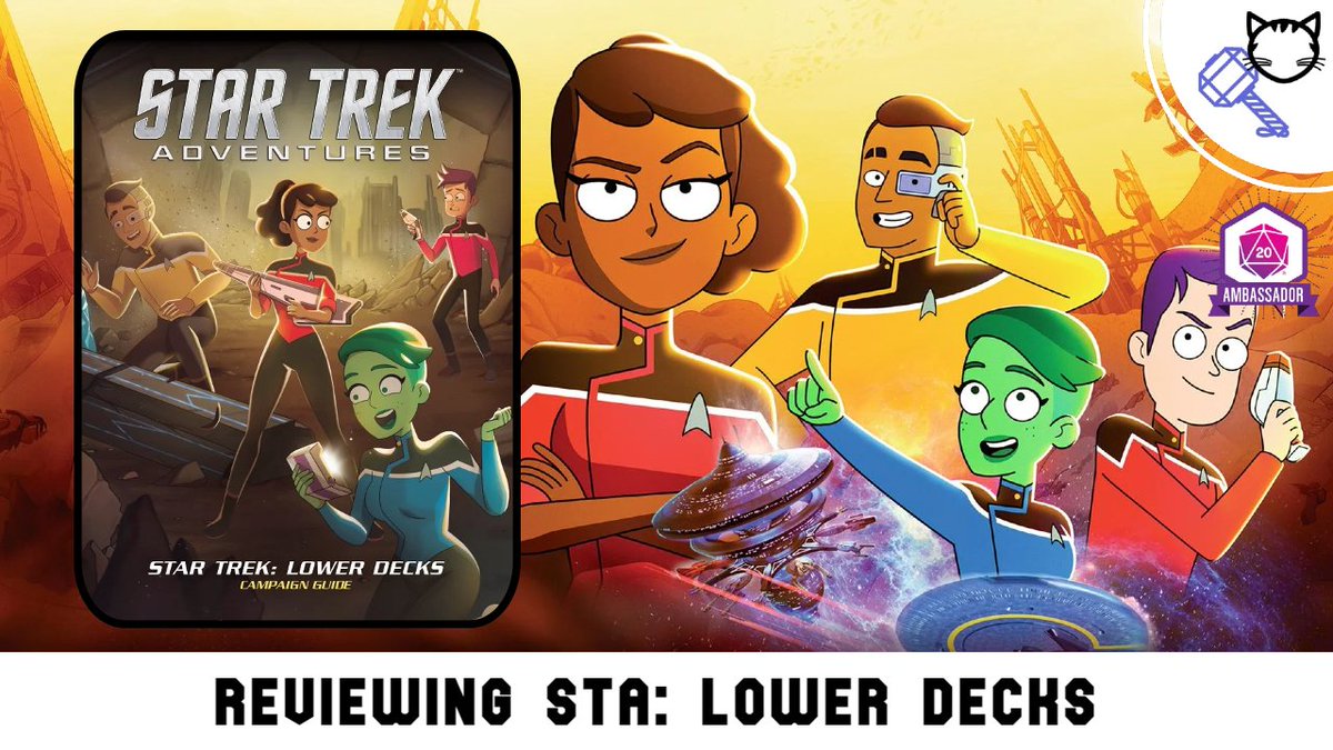 We're live! 

Reviewing #StarTrekAdventures #LowerDecks by @Modiphius

#Roll20Ambassador

Come to the stream at twitch.tv/MassiveDamageA…