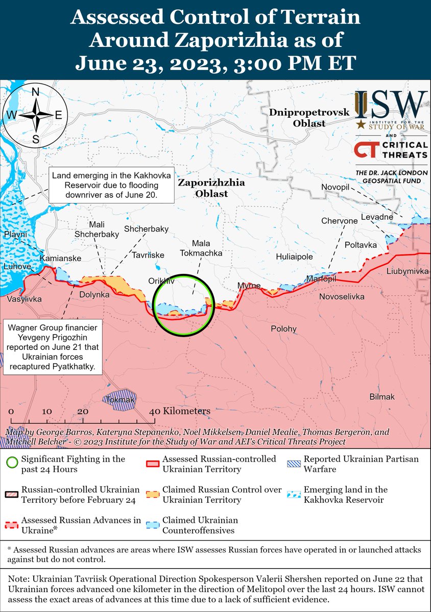 TheStudyofWar's tweet photo. NEW: #Wagner Group financier Yevgeny #Prigozhin appears to have launched an armed rebellion on June 23 to force a leadership change within the #Russian  Ministry of Defense (MoD) which is unlikely to succeed.🧵 (1/13)
https://t.co/qllyOvtpBR https://t.co/XXCaTeTCD5