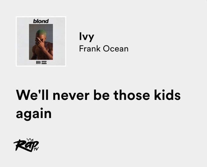 frank ocean / ivy