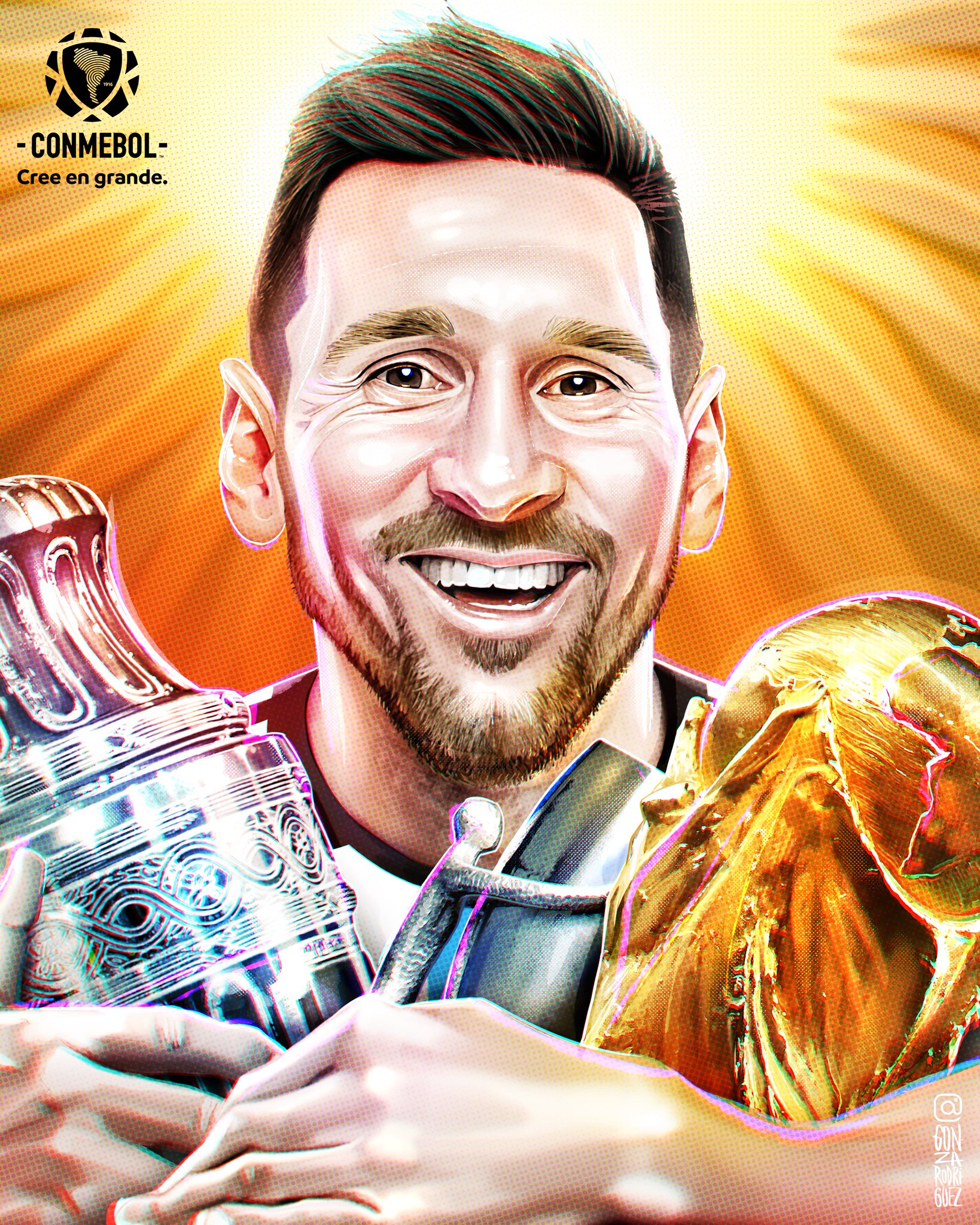 CONMEBOL.com on Twitter: "G.O.A.T 🐐 🔟🇦🇷🏆 #AniversarioCONMEBOL #