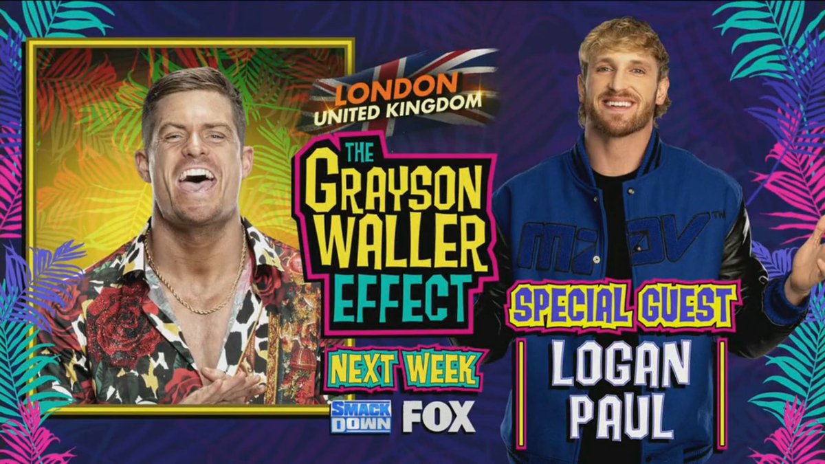 GRAYSON WALLER EFFECT IN LONDON WITH LOGAN PAUL NEXT WEEK

WE EATING #SmackDown
