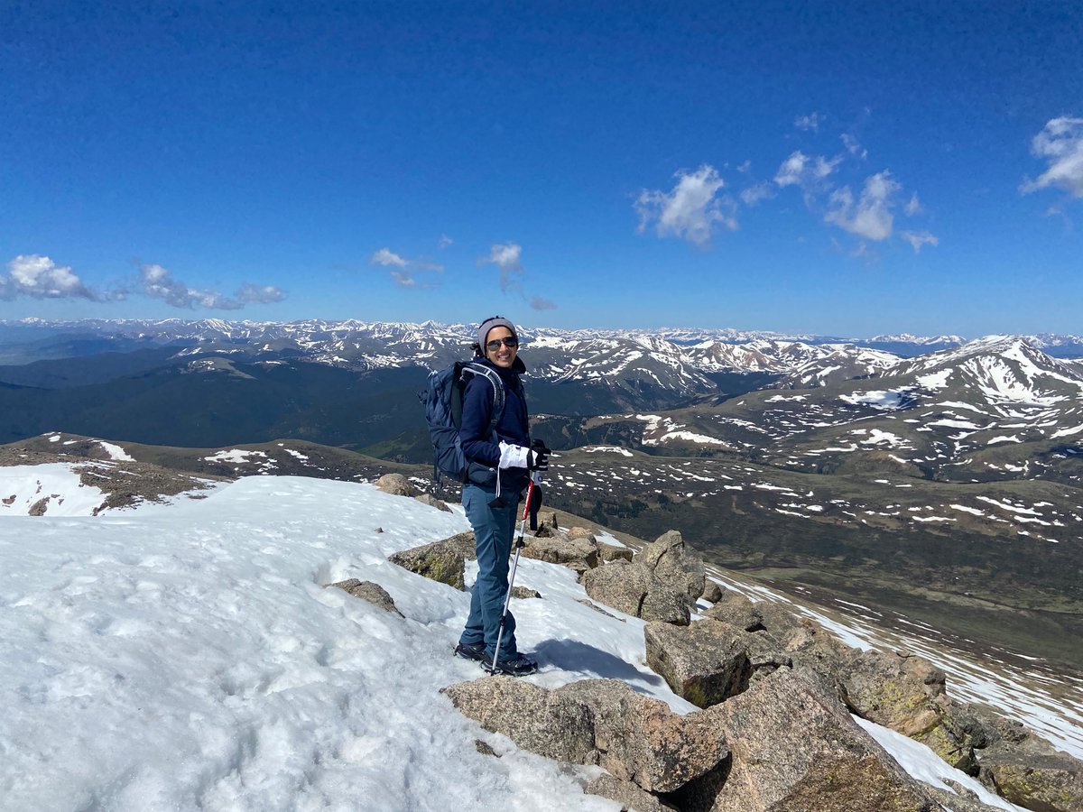 A recent non-work related accomplishment: hiked my very first 14er! Mount Bierstadt, CO (14,065ft). Top half was all snow and ice, but the summit was worth it!