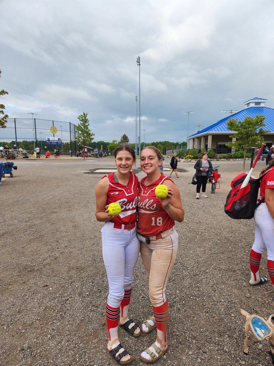 Congratulations to Ashley Sykes on the left hitting her second homerun of the summer and it being a grandslam and to Juliana Genovese getting her first Bomb of the summer.