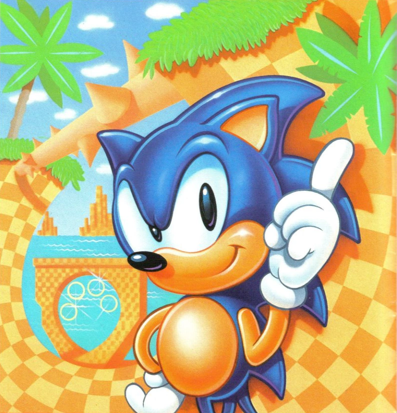 upon close inspection this looks like the highest quality scan of the full painting for the sonic 1 box art. i don't think i've ever seen any higher quality scans of this with the correct colors (for comparsion the one on the right was the previous high quality source)