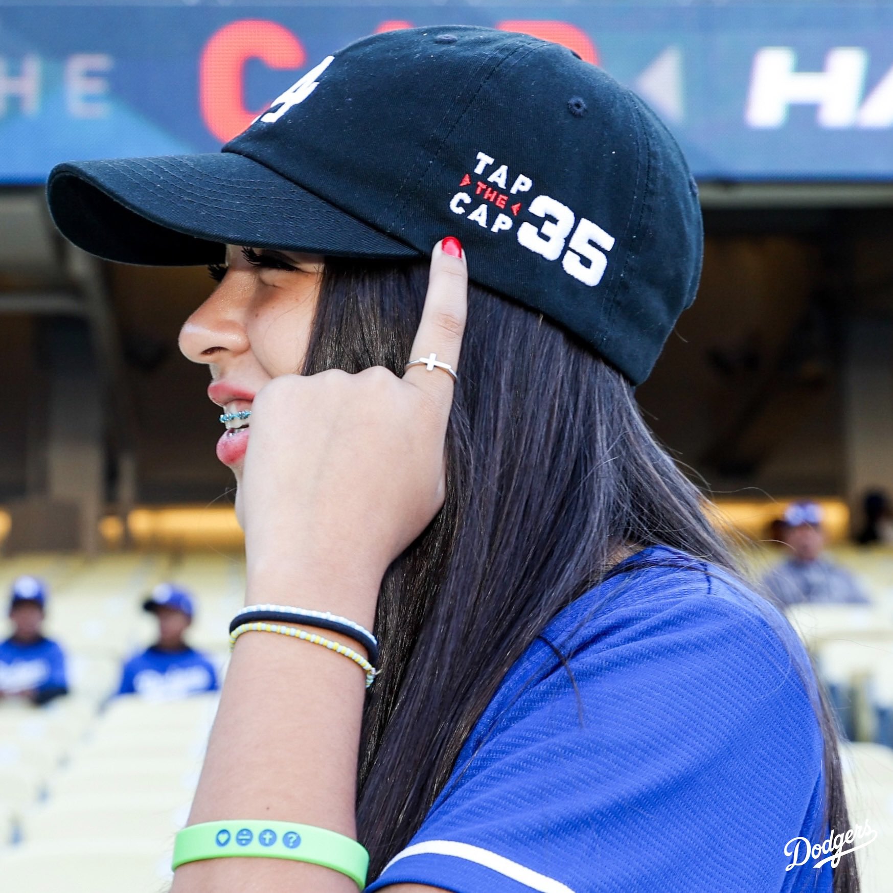 Los Angeles Dodgers on X: It's “Tap the Cap” Hat Night at Dodger