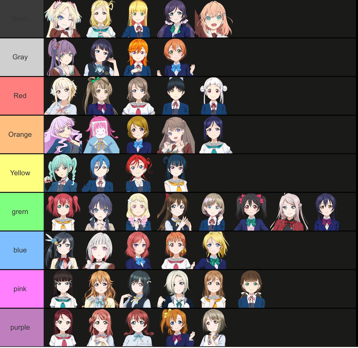 my take on love live hair color discourse