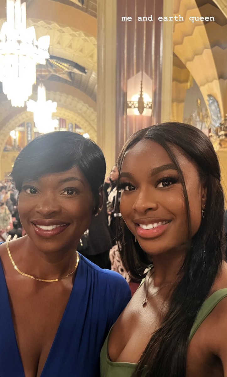 Coco Jones and her mom aka Earth Queen at a Tina Turner Show