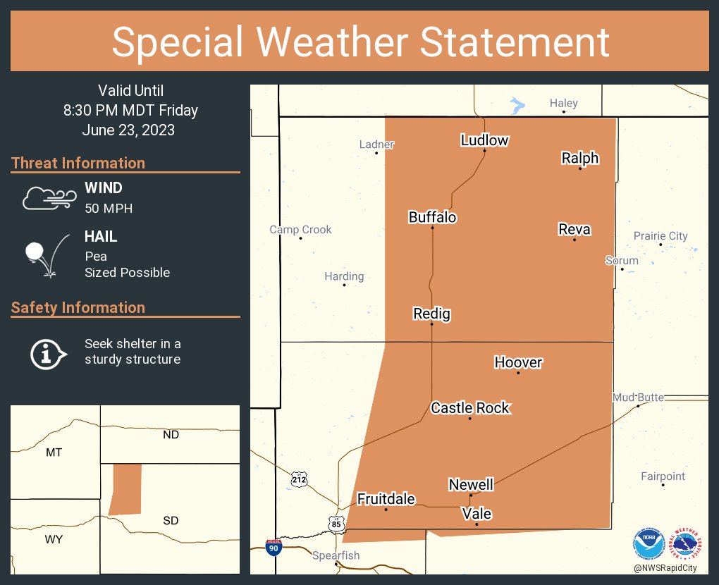 NWS Rapid City on Twitter "A special weather statement has been issued
