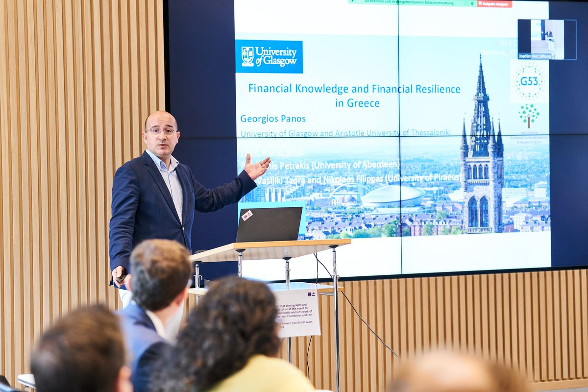G53Network's tweet photo. The conference also featured #G53Network @Georgios_Panos from the University of Glasgow, who presented his paper on "Financial Knowledge and Financial Resilience in Greece." https://t.co/ZCOUVWSlsw