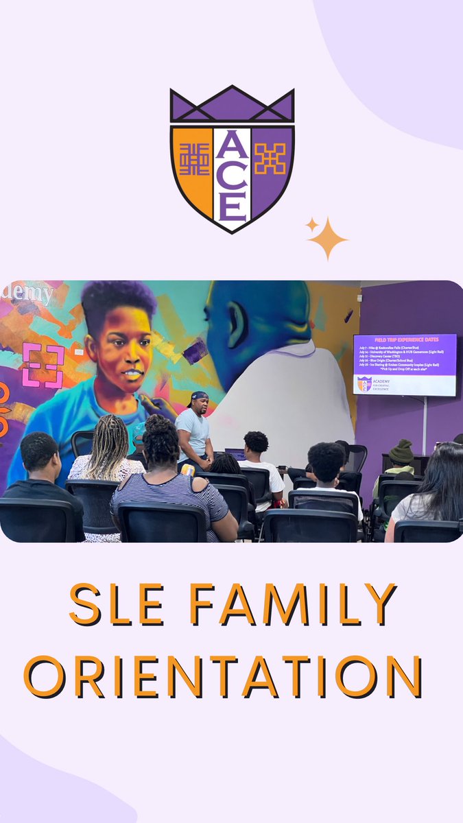 ACEAcademyWA's tweet photo. 🌟 SLE Family orientation!

🔗 Sign your child up! 
https://t.co/5pkwQKASPx

#Iamexcellence #blackexcellence #seattle https://t.co/B723aS43b5