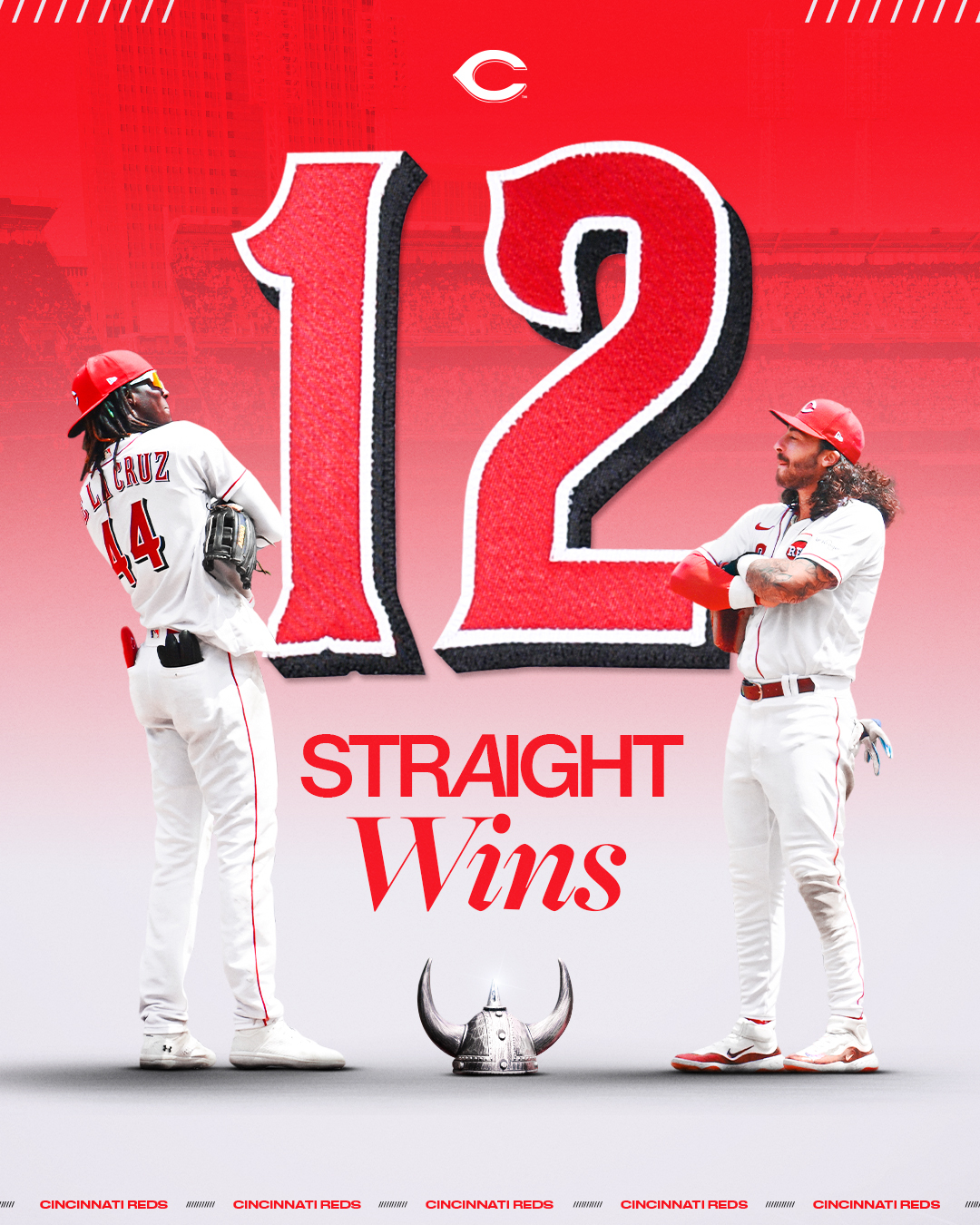 MLB on X: The rally @Reds keep rolling! The win streak is at