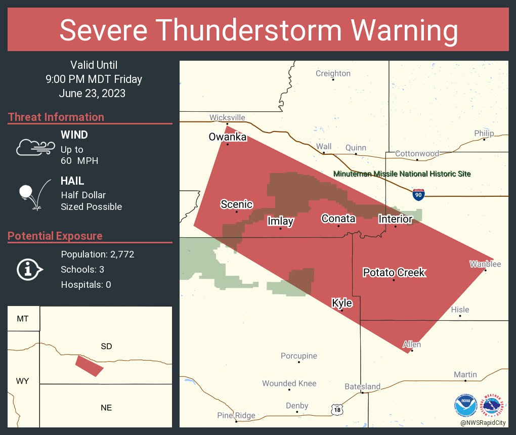 NWS Severe Tstorm on Twitter "Severe Thunderstorm Warning including