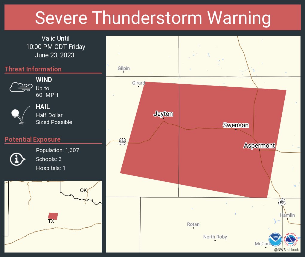 NWS Severe Tstorm on Twitter "Severe Thunderstorm Warning including