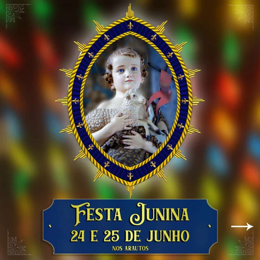 *Contagem regressiva*
*Festa Junina*
Nos dias *24 e 25 de junho* haverá a Festa Junina nos Arautos!
Detalhes:
👇👇👇
*instagram.com/p/CtMeAJxAoRL/…*